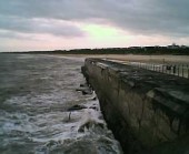 Gorleston Beach - The breakwater which protects the northern most end of the beach