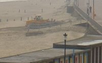 Gorleston Beach - start of levelling process