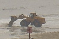 Gorleston Beach - sand going into the sea